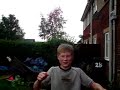 Alan getting giant water balloon on head in slow motion