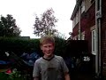 Alan getting giant water balloon on head in slow motion