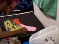 second part of speed painting, this is three separate painting sessions, me finishing up the first square on an andy warhol banana reproduction (its a comforter i'm making for a client...if you're interested in my artisan crafts & fashion design, please visit my portfolio: ldcustomcouture.carbonmade.com ). i used a selection of music form the kirby's dreamland game from the original nes (one of my all time favorite games).
