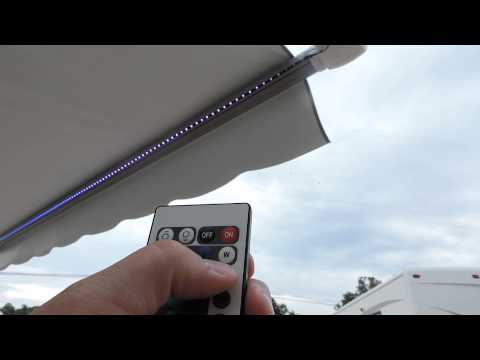 how to attach lights to rv awning