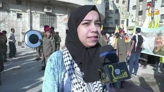 مسيرة جماهيرية حاشدة بمخيم السيدة زينب رفضا للاعتداءات الصهيونية ودعما  للصمود البطولي الفلسطيني