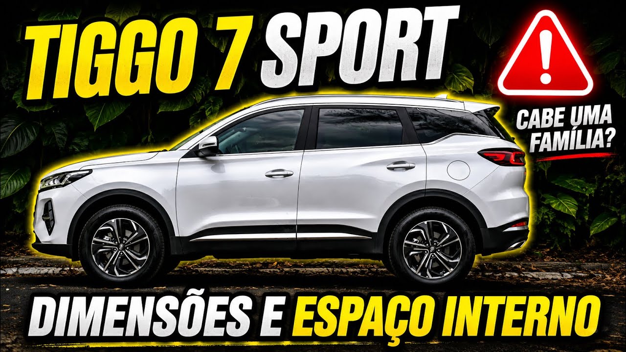 TIGGO 7 SPORT - ESPAÇO E DIMENSÕES - SERÁ QUE CABE UMA FAMILIA?