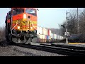 BNSF 5329 East Meets BNSF 6368 at Sugar Grove on 11-11-09