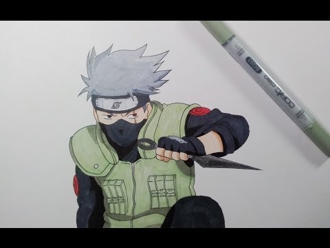how to draw kakashi