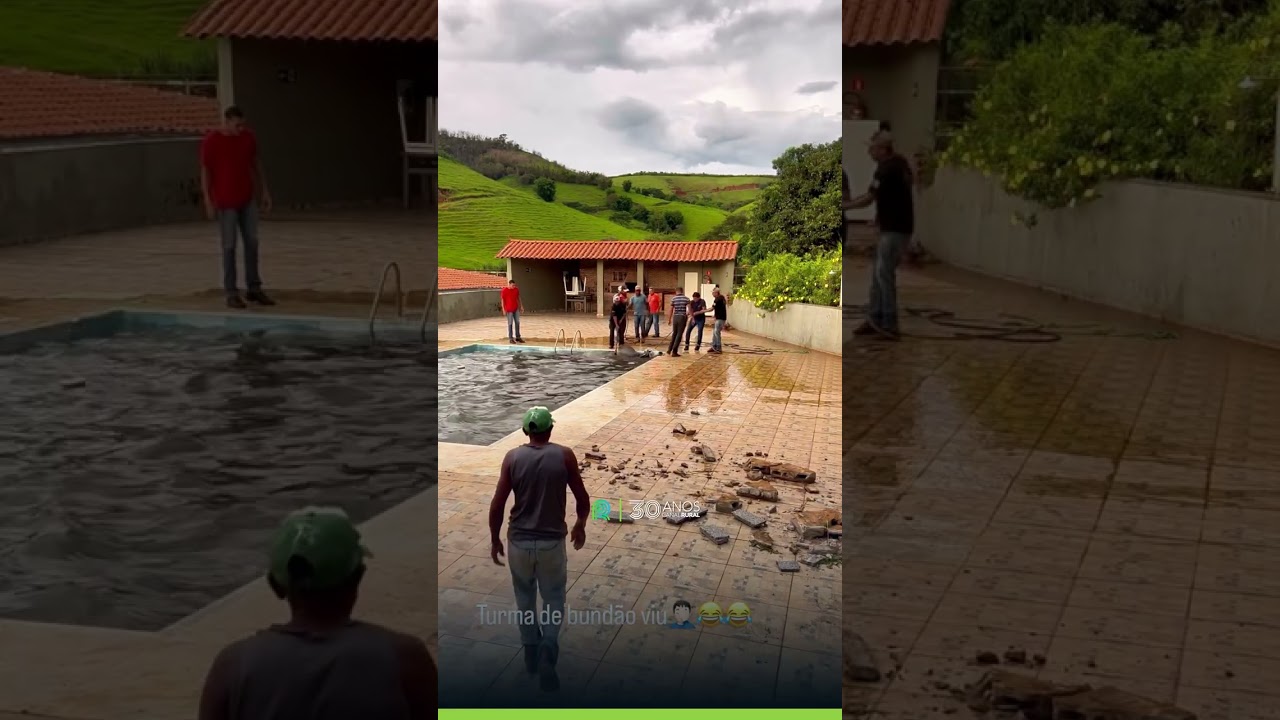 Boi cai em piscina e resgate dura 4 horas!