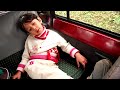 Anushree enjoying the ride frm Darjeeling to Siliguri