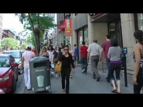 Walking in Montreal downtown, Ste-Catherine street, June 10th 2012 in Full HD produced by durachiu
