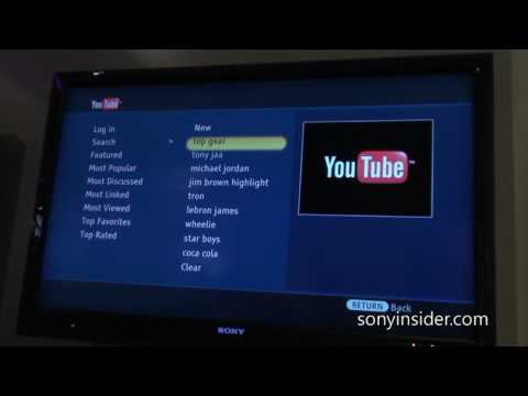 how to login to youtube on sony bravia