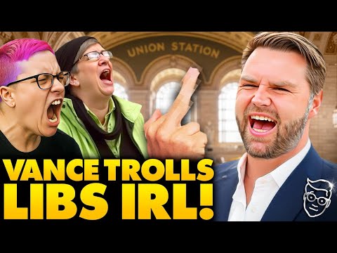 JD Vance Shows Up To a JD Vance Protest to LIVE Troll SEETHING Libs to