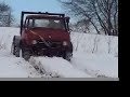 Unimog snow wheeling