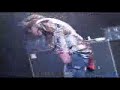 Kyo jumps off speaker, crash-lands