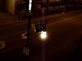 Bunson climbs a light pole on Green Street