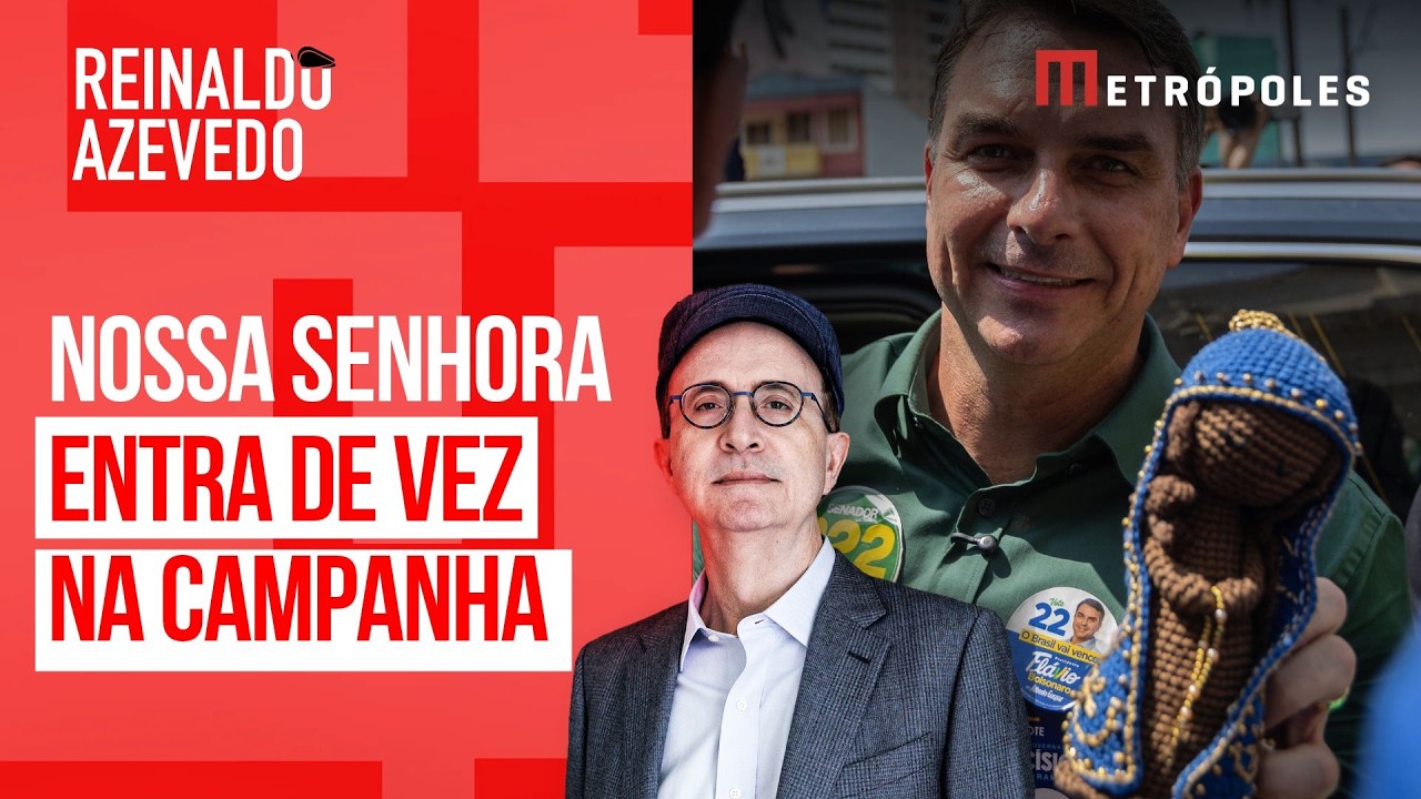 Reinaldo Azevedo – Flávio cria própria “facada” e compara boato sobre Nossa Senhora a ataque ao pai