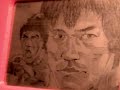 bruce lee  time lapse etch a sketch portrait