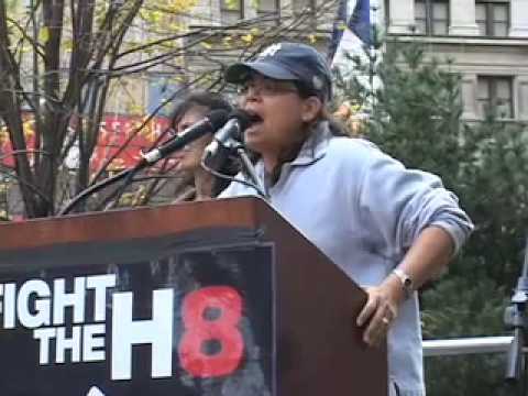Rosie Mendez at Prop 8 Rally City Hall
