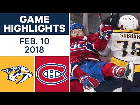 Video: NHL Game Highlights | Predators vs. Canadiens - Feb. 10, 2018