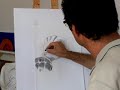 Desenho de uma mão à vista