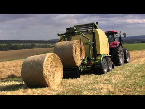 Case Puma 180 mit Krone Comprima CF 155 XC am Heuballen pressen  [HD]