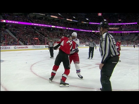 Video: Borowiecki lays questionable hit on Buchnevich, answers for it soon after