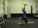Backward lunge - single arm dumbell overhead