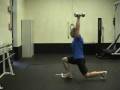 videos de Backward lunge - single arm dumbell overhead