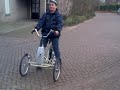 driewiel fiets omgebouwd naar electrische trapondersteuning