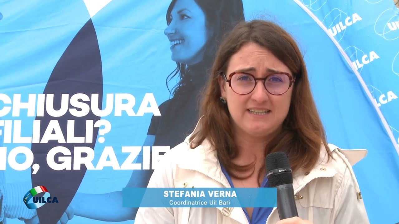 Stefania Verna su “Chiusura filiali? No, grazie.” in Puglia