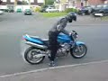 me doin a burnout on my hornet streetfighter. only just learnt how to do one but im gettin there. still loads more work to do on the bike and more vids to come.