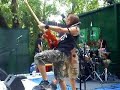 axe grinder performing walk by pantera at roccolo park festival sangiustino with crazy audience