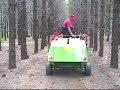 Mini round baler net wrap in pine straw