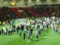 Doncaster Rovers fans applaud Southend united fans