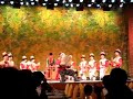 Frame Drummer at the Urumchi Grand Bazaar Dinner Show in Urumchi, China.  The Frame/Hand Drum is called a Dap