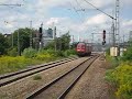 2 Ludmilla locos (series 232, series 132 of the German Reichsbahn) by Railion Logistics drive through Stuttgart Untertürkheim