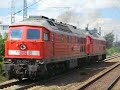 2 Ludmilla locos (series 232, series 132 of the German Reichsbahn) by Railion Logistics drive through Stuttgart Untertürkheim