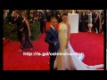 katie holmes in calvin klein dress attending the met gala 2013 event in nyc may 6, 2013.