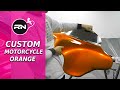 Custom Motorcycle Painting - Orange Candy Paint