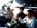 en la cochera