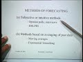 Lecture - 34 Forecasting Lecture - 34 Forecasting