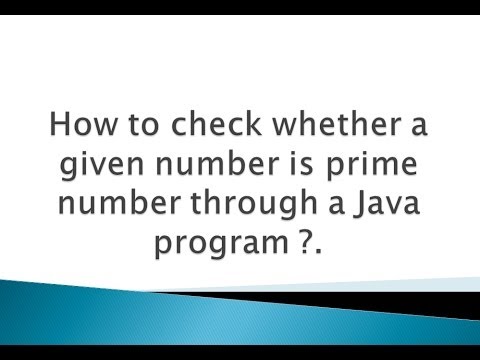 how to determine if a number is prime