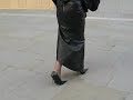 Leather Mermaid Skirt and RoSa Stilettos