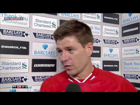 Steven Gerrard's team talk & emotional post match interview