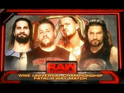 WWE RAW 29/8/2016 - Fatal 4-Way Universal Championship - WWE 2K16