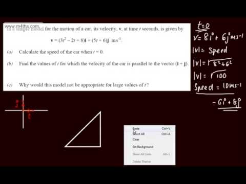 how to velocity vector