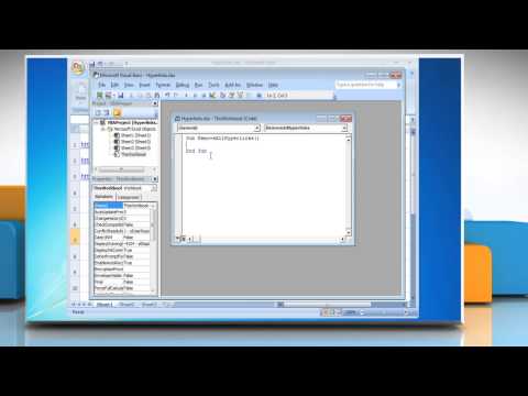 how to remove hyperlink in excel 2007