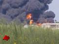 Raw Video: Train Catches Fire After Derailment