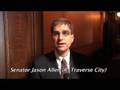 Senator Jason Allen applauds the announcement by Mascoma Co.