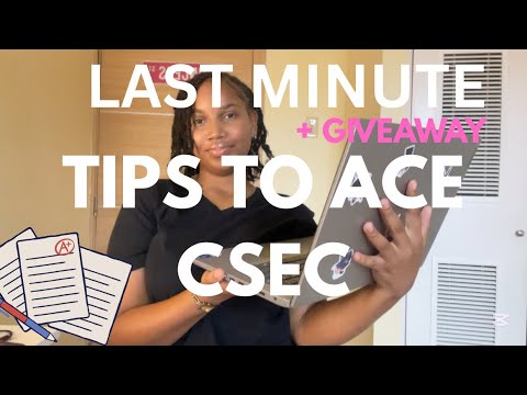 LAST MINUTE CSEC STUDY TIPS TO GET A DISTINCTION + GIVEAWAY
