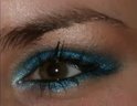 EVE Tambourine glam rock chick blue New year make up tutorial
