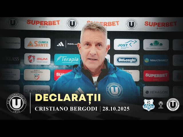 🎙 DECLARAȚII | Cristiano Bergodi: „Vrem să facem o figură frumoasă în această competiție”