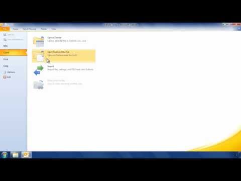 how to create pst in outlook 2010